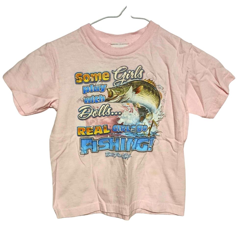 Toddler Girl's Bass Pro Fishing T-Shirt - Size 4T, Pink - Cute & Comfortable